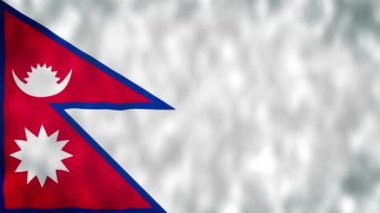 Nepal bayrağı kusursuz dalgalanan animasyon. Nepal 'in kusursuz döngü animasyonunun işareti. Nepal bayrağı 4K geçmişi. En iyi bayrak dalgası stoku. Rüzgarda sürekli dalgalanan bayrak..
