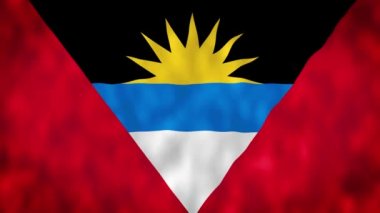Antigua ve Barbuda bayrağı. Antigua ve Barbuda Bayraksız Döngü, Antigua ulusal bayrak animasyonu. St. John 's, Antigua ve Barbuda.