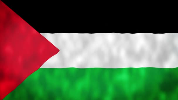 바람에 흔들리고 팔레스타인의 깃발을 가까이 수있습니다 선택적 집중입니다 현실적 재래식 — 비디오