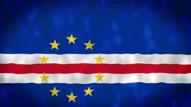 Animación Bandera Cabo Verde Bandera Cabo Verde Ondeando Bandera Cabo — Vídeos de Stock