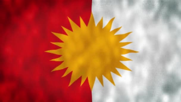 Yazidis Flagga Hög Kvalitet Upplösning Ezidis Flagga — Stockvideo