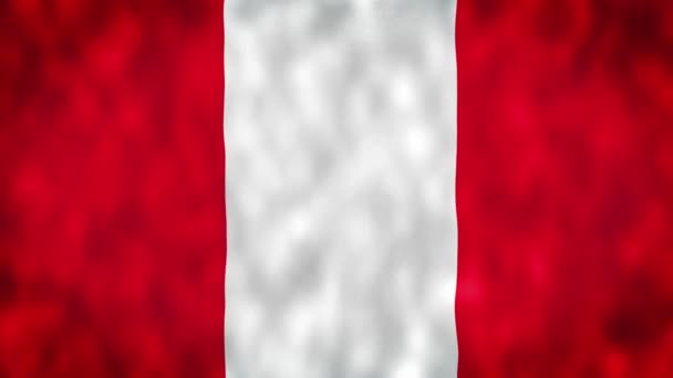 Bandera Perú Está Agitando Animación Bandera Perú Ondeando Viento Bandera — Vídeos de Stock