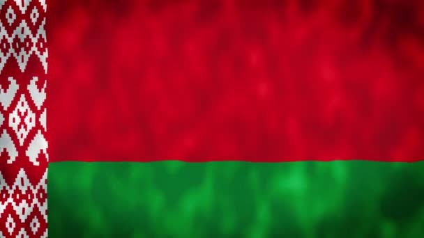 Флаг Республики Беларусь Флаг Республики Беларусь Флаг Республики Беларусь Размахивая — стоковое видео