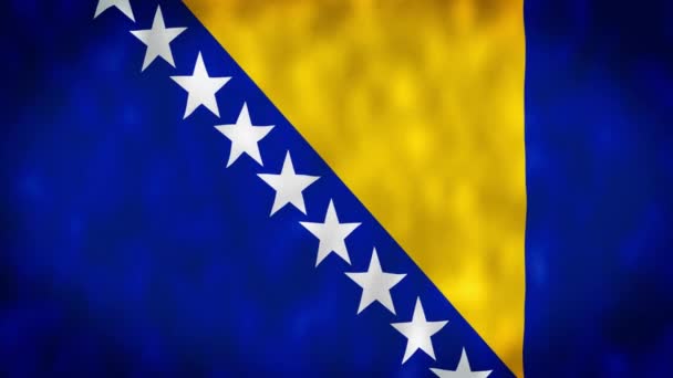 Sarajevo Bosnia Herzegovina Official Waving Flag Bosnia Herzegovina Independence Day — Stock Video
