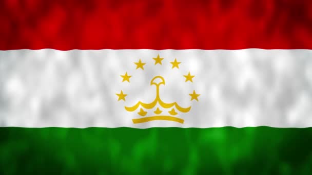 Bandera Tayikistán Bandera Tayikistán Bandera Tayikistán Ondeando Animación Bandera Tayikistán — Vídeo de stock
