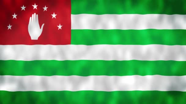 Republiken Abchaziens Nationella Flagga Sömlös Loop Animation Närbild Vinka Hög — Stockvideo