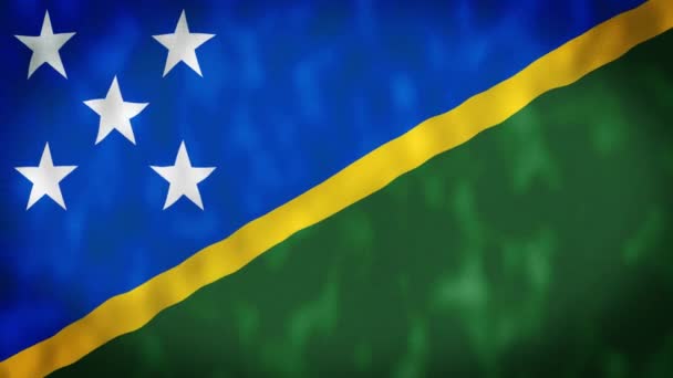 Wyspy Salomona Flaga Machająca Flaga Wysp Salomona Flaga Wysp Salomona — Wideo stockowe