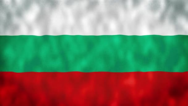 Animatie Van Bulgaarse Vlag Bulgarije Vlag Vliegen Republiek Bulgarije Vlag — Stockvideo