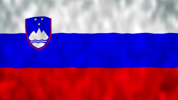 斯洛文尼亚国旗 高质量的4K分辨率 斯洛文尼亚卢布尔雅那 — 图库视频影像