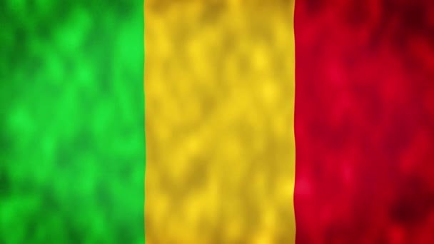 Bandera Malí Bandera Nacional Malí Animación Bucle Inconsútil Bandera Malí — Vídeo de stock