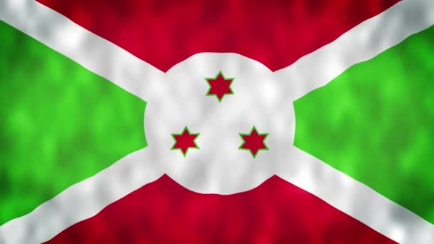 Burundi Viftande Flagga Burundi Flagga Flagga Burundi Viftande Animation Burundi — Stockvideo