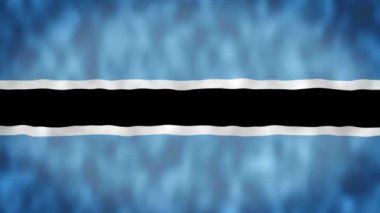 BOTSwana bayrağı rüzgârda dalgalanırken 4K Ulusal Bayrağında yüksek kaliteli bir desen sallanıyor.