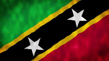 Saint Kitts ve Nevis Dalgalanan Bayrağı, Saint Kitts ve Nevis Bayrağı, Saint Kitts ve Nevis Dalgalanan Animasyon Bayrağı, Saint Kitts ve Nevis Bayrağı 4K.