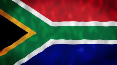 Güney Afrika bayrağı rüzgarda dalgalanıyor. Güney Afrika 'nın 4K Ulusal Bayrağı' nda yüksek kaliteli bir desen var.