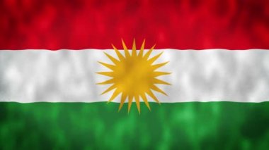 Irak Kürdistanı bayrağı. Yüksek kaliteli 4K çözünürlük