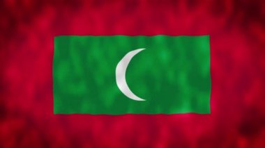 Maldivler Bayrak Sallıyor, Maldivler Bayrağı, Maldivler Bayrağı Dalgalanıyor Animasyon, Maldivler Bayrağı 4K Görüntüsü.