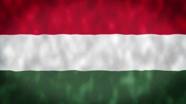 Macaristan bayrağının güzel bir görüntüsü. 3D bayrak sallama videosu. Macaristan bayrağı 4k çözünürlüğü. Macaristan bayrağı. 4K video.