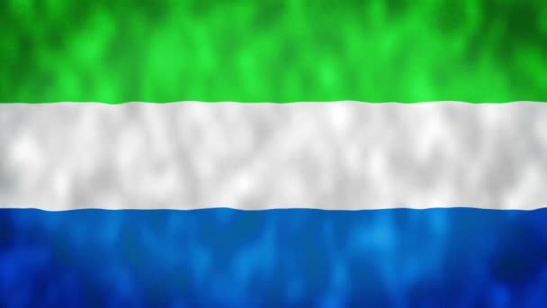 Bandera Sierra Leona Bandera Sierra Leona Bandera Sierra Leona Ondeando — Vídeo de stock