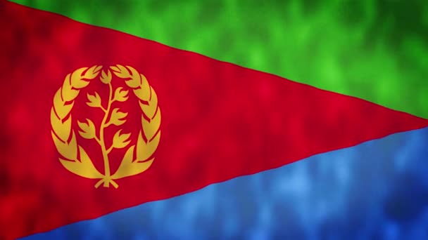 Bandera Eritrea Bandera Nacional Eritrea Animación Inconsútil Bandera Del Lazo — Vídeo de stock