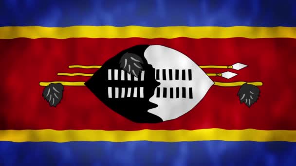 Mbabane Eswatini Eswatini Flag Day Animazione Bandiera Nazionale Eswatini — Video Stock