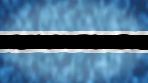 Botswana Vlag Zwaaiend Wind Met Een Hoge Kwaliteit Textuur National — Stockvideo