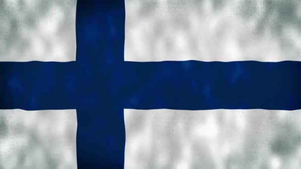 Vlag Van Finland Animatie Van Finse Vlag Republiek Finland Vlag — Stockvideo