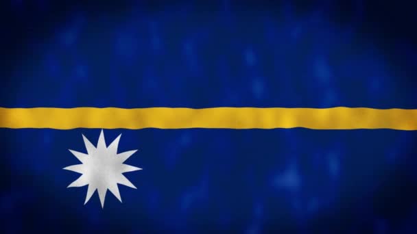 Nauru Zwaaien Vlag Nauru Vlag Vlag Van Nauru Zwaaien Animatie — Stockvideo