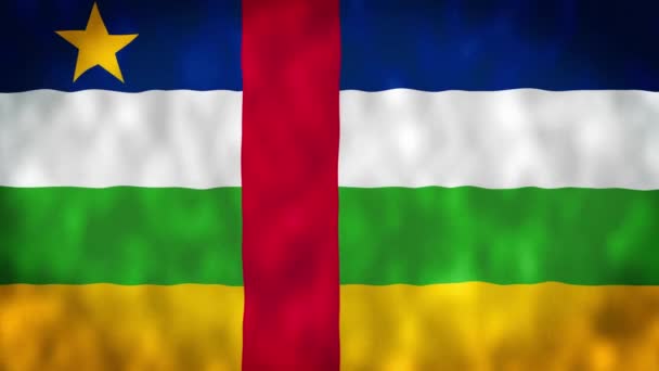 Orta Afrika Cumhuriyeti Dalgalanan Bayrağı Orta Afrika Cumhuriyeti Bayrağı Orta — Stok video