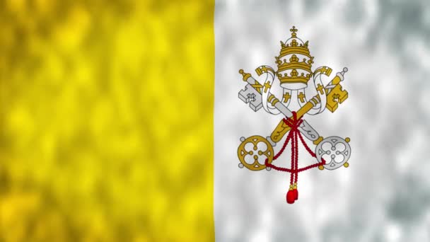 Хлібний Прапор Ватикану Святого Престолу Безшовна Петля Рендеринг Анімації Прекрасна — стокове відео