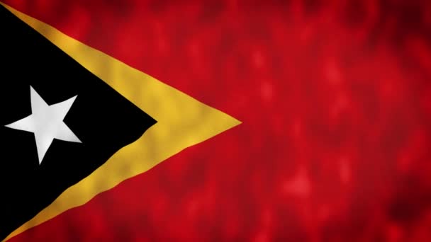 Timor Leste Bayrağının Animasyonu Bin Doğu Timor Bayrağı Dalgalanıyor Timor — Stok video