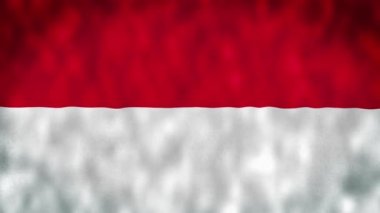Monako bayrağı rüzgarda dalgalanırken 4K National Flag of Monaco 'da yüksek kalitede kumaş sallanıyor. Monako Şehri.