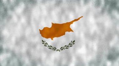 Kıbrıs bayrağı. Yüksek kaliteli 4K çözünürlük. Kıbrıs Bayrağı Dalgalanan, Kırmızı 4K Kusursuz Döngüsüz Arkaplan Üzerinde Beyaz Çizgiler. Kıbrıs Bayrağı Dalgası Grafikleri.