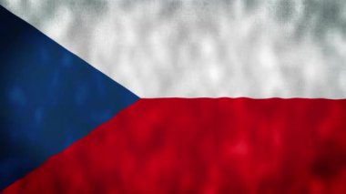 Çek Cumhuriyeti bayrağı 3D animasyon sallıyor. Çek Cumhuriyeti bayrağı rüzgarda sallanıyor. Çek Cumhuriyeti 'nin ulusal bayrağı. bayraksız döngü canlandırması.