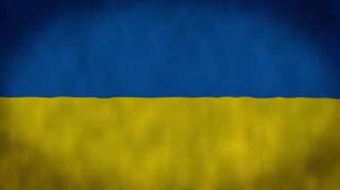 UKRAINE Ulusal Bayrağı. Ukrayna bayrağının 4K kusursuz döngü animasyonu. UKRAINE bayrağının kusursuz döngü animasyonu