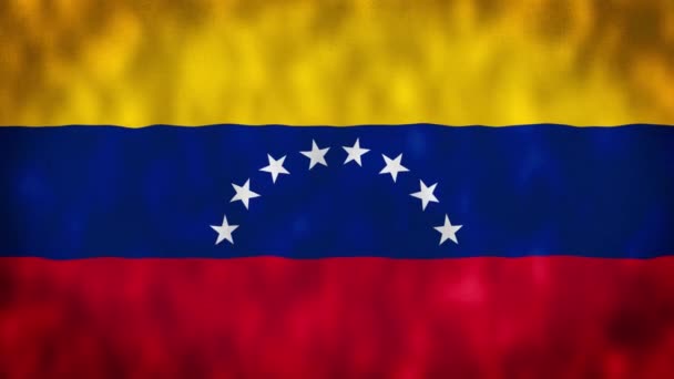 委内瑞拉挥动国旗面料质感 委内瑞拉玻利瓦尔共和国国旗 — 图库视频影像