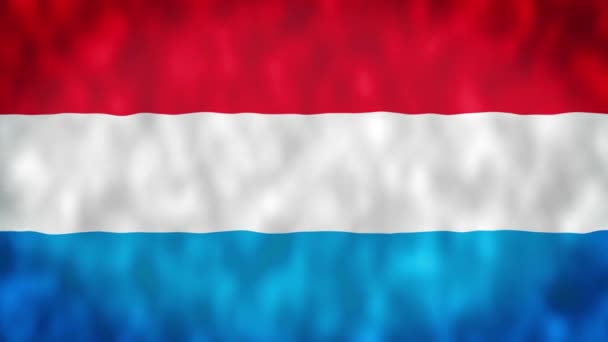 Bandera Nacional Luxemburgo Animación Bucle Sin Costura Bandera Luxemburguesa Renderizado — Vídeos de Stock