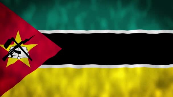 Bandera Mozambique Ondeando Bandera Mozambique Bandera Mozambique Ondeando Animación Bandera — Vídeo de stock