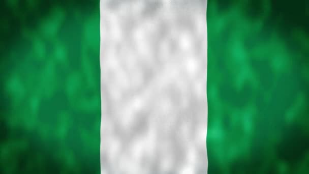 Nigeria Sventola Bandiera Nigeria Bandiera Bandiera Della Nigeria Sventola Animazione — Video Stock