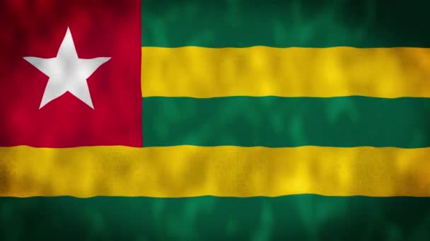 Togo Dalgalanan Bayrak Togo Bayrağı Togo Dalgalanan Bayrak Animasyonu Togo — Stok video