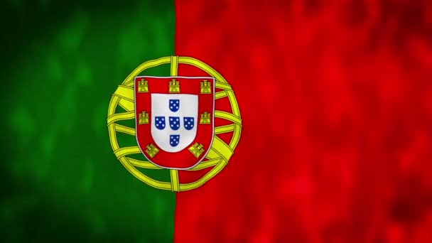 Σημαία Πορτογαλια Που Κυματίζει Στον Άνεμο Υφή Υψηλής Ποιότητας Εθνική — Αρχείο Βίντεο