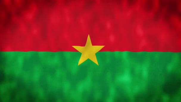 Burkina Faso Zászlója Kiváló Minőségű Felbontás Burkina Faso Integető Zászló — Stock videók