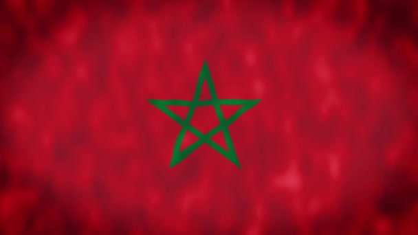 モロッコから飛んでくる旗の映像はワイドスクリーン比 16分9秒 Uhdアニメーション — ストック動画