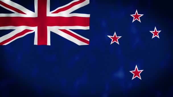 Новая Зеландия Размахивая Флагом Новая Зеландия Флаг Флаг Размахивая Анимацией — стоковое видео