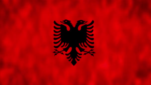 Beautiful View Albania Flag Video Flag Waving Seamless Loop Video — Stock Video