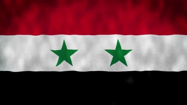 Siria Bandiera Nazionale Animazione Del Loop Senza Soluzione Continuità Della — Video Stock