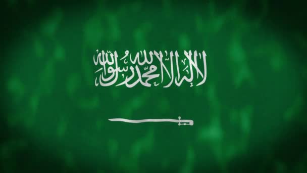 Государственный Флаг Саудовской Аравии Плавная Анимация Флага Саудовской Аравии — стоковое видео