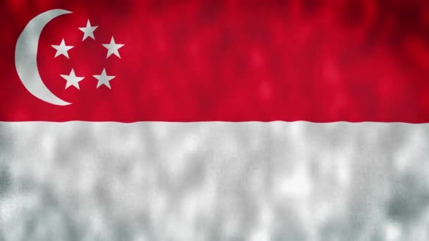 シンガポールの旗 シンガポール国旗シームレスなループアニメーション — ストック動画
