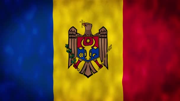 Flag Moldova High Quality Resolution — Vídeo de Stock