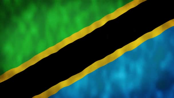 Tanzanya Dalgalanan Bayrağı Tanzanya Bayrağı Dalgalanan Tanzanya Bayrağı Tanzanya Bayrağı — Stok video