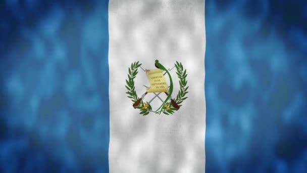 Beautiful View Guatemala Flag Video Flag Waving Video Guatemala Flag — Stock Video